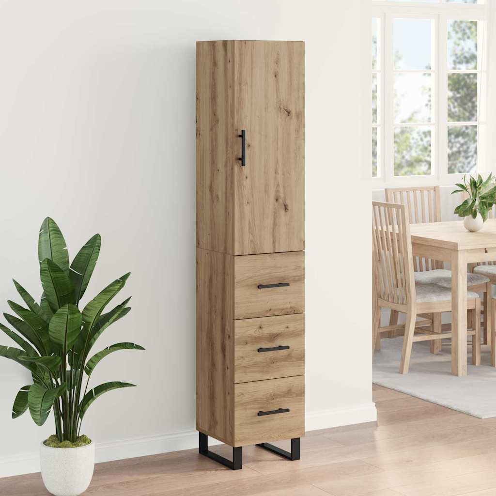 Highboard Umjetnički hrast 34,5 x 34 x 180 cm Konstruirano drvo