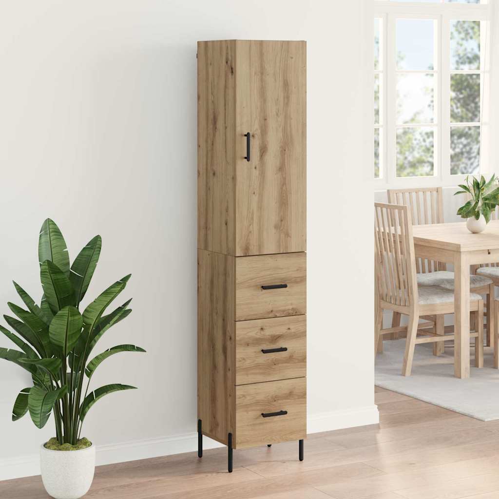 Highboard Umjetnički hrast 34,5 x 34 x 180 cm Konstruirano drvo