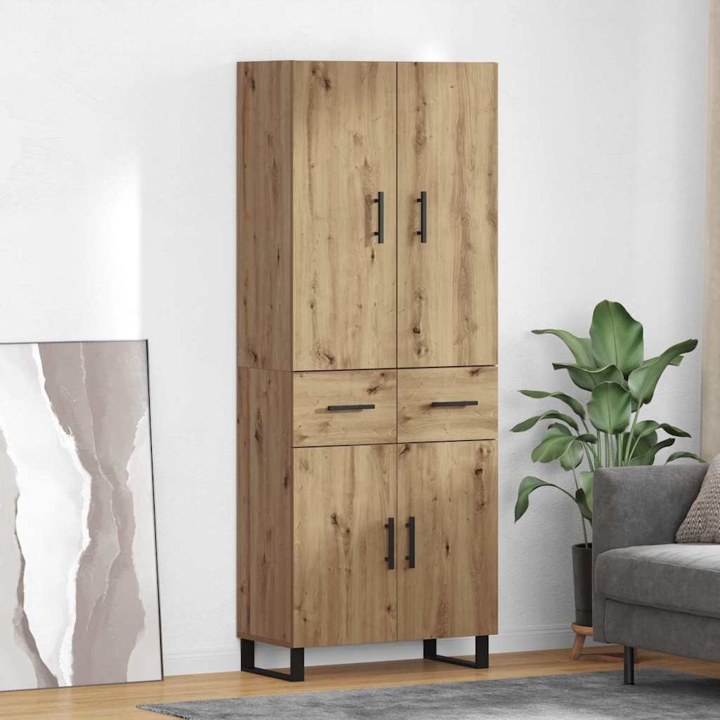 Highboard s ladicama 2 pcs Umjetnički hrast 69,5 x 34 x 180 cm