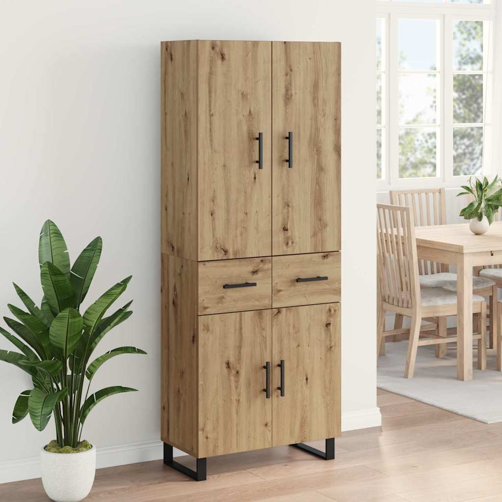 Highboard s ladicama 2 pcs Umjetnički hrast 69,5 x 34 x 180 cm