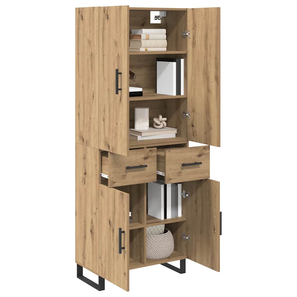 Highboard s ladicama 2 pcs Umjetnički hrast 69,5 x 34 x 180 cm