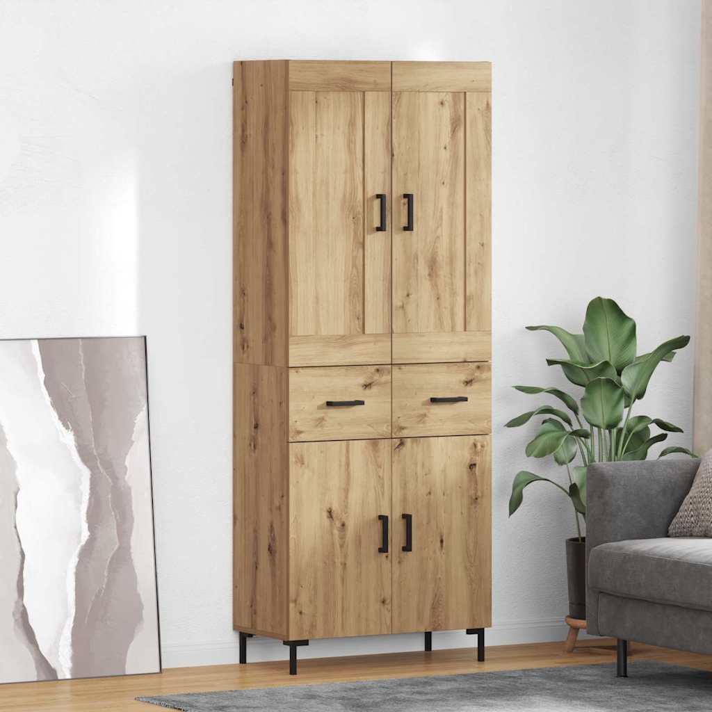 Highboard s ladicama 2 pcs Umjetnički hrast Konstruirano drvo