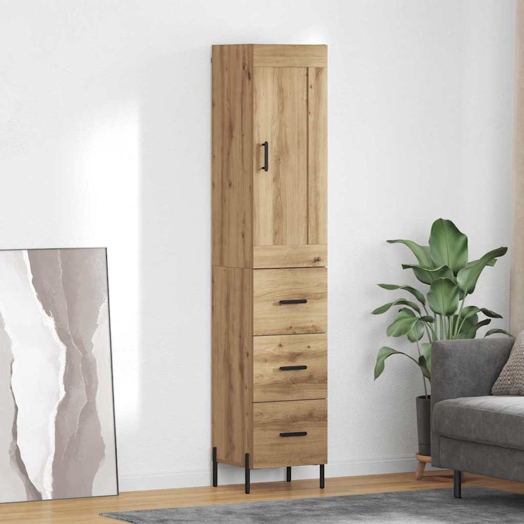 Highboard Umjetnički hrast 34,5 x 34 x 180 cm Konstruirano drvo