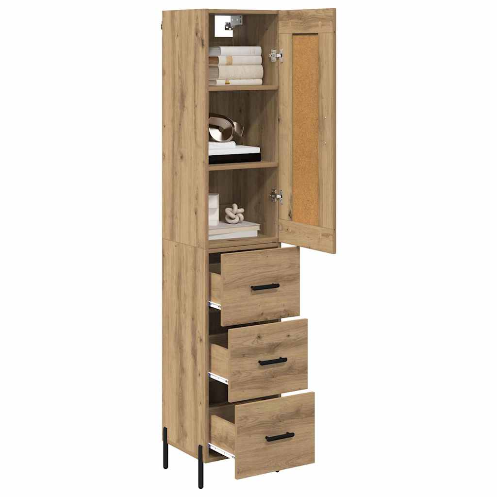 Highboard Umjetnički hrast 34,5 x 34 x 180 cm Konstruirano drvo
