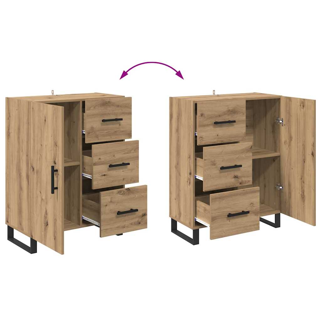 Highboard s ladicama 2 pcs Umjetnički hrast Konstruirano drvo