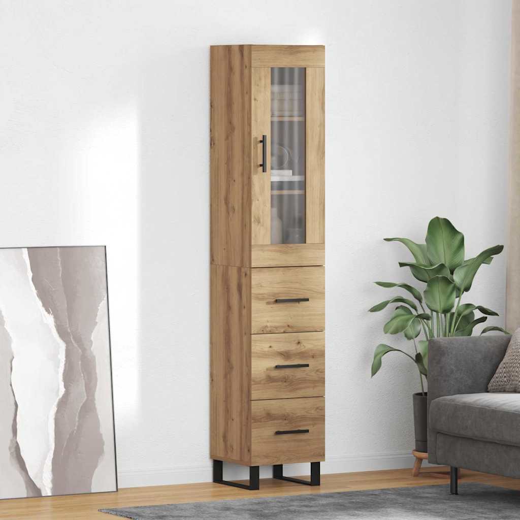 Highboard Umjetnički hrast 34,5 x 34 x 180 cm Konstruirano drvo