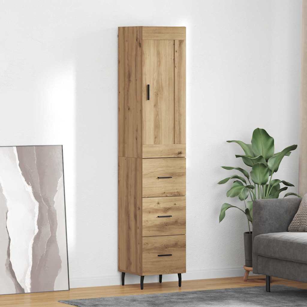 Highboard Umjetnički hrast 34,5 x 34 x 180 cm Konstruirano drvo