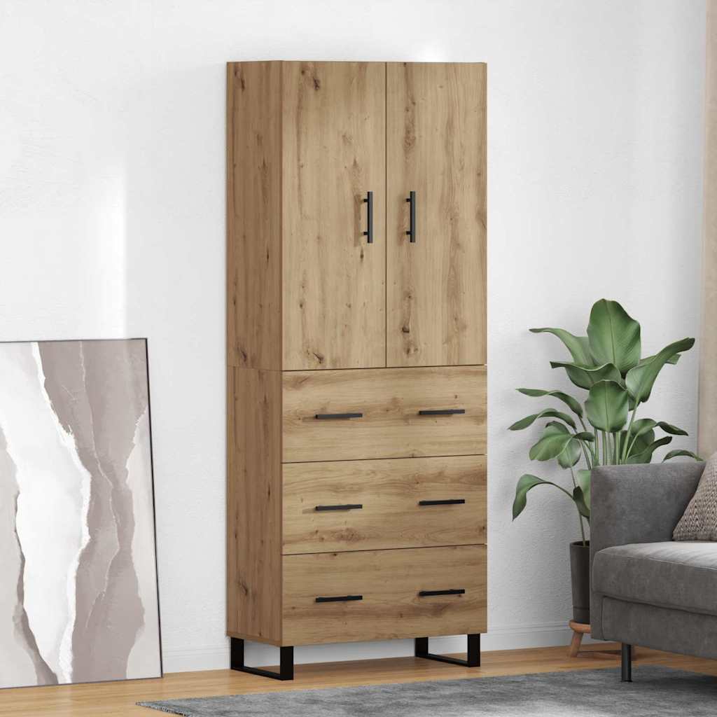 Highboard s ladicama 2 pcs Umjetnički hrast 69,5 x 34 x 180 cm