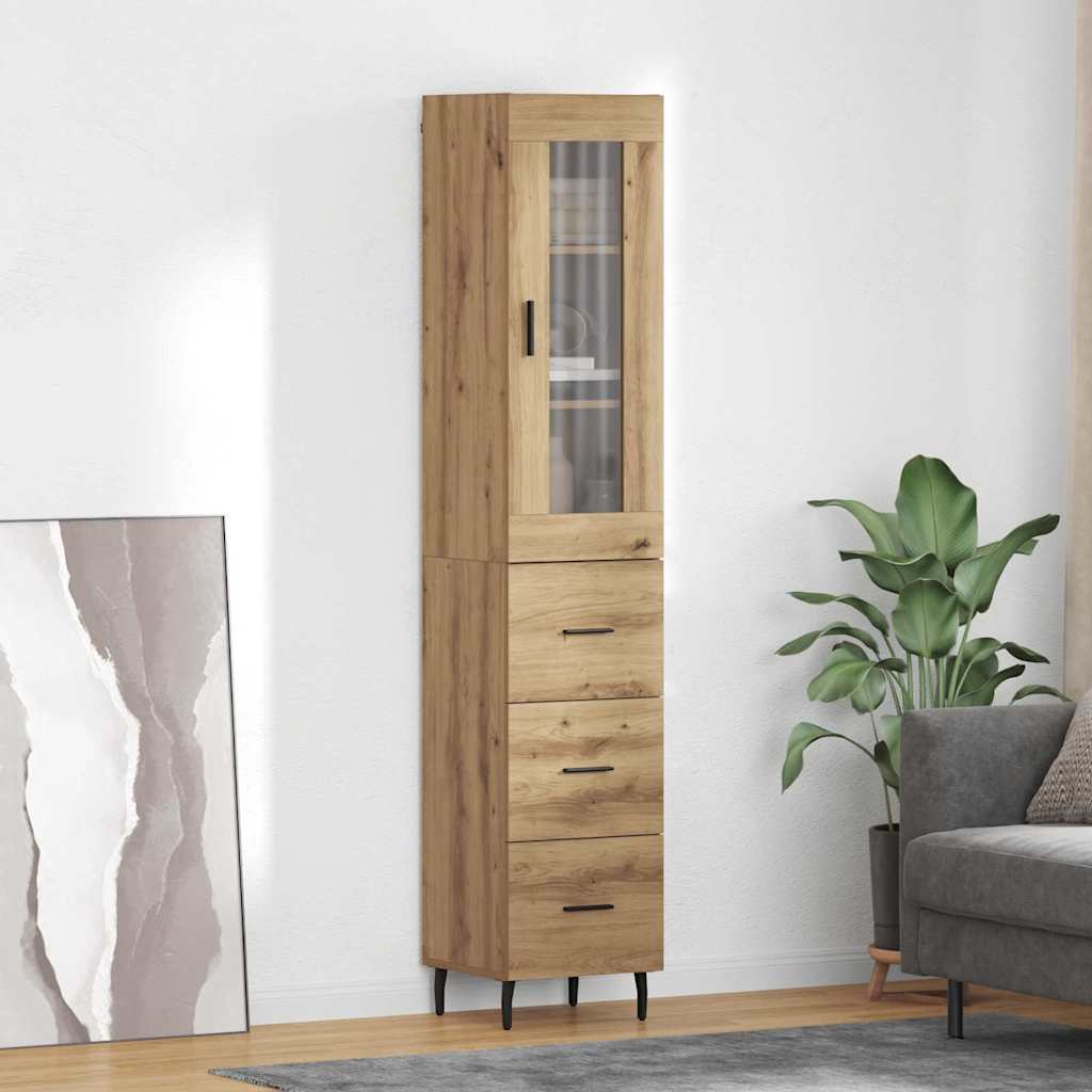 Highboard Umjetnički hrast 34,5 x 34 x 180 cm Konstruirano drvo