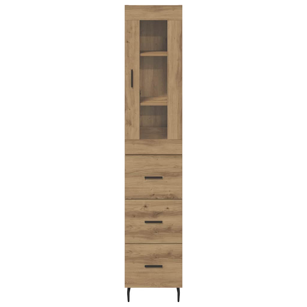 Highboard Umjetnički hrast 34,5 x 34 x 180 cm Konstruirano drvo