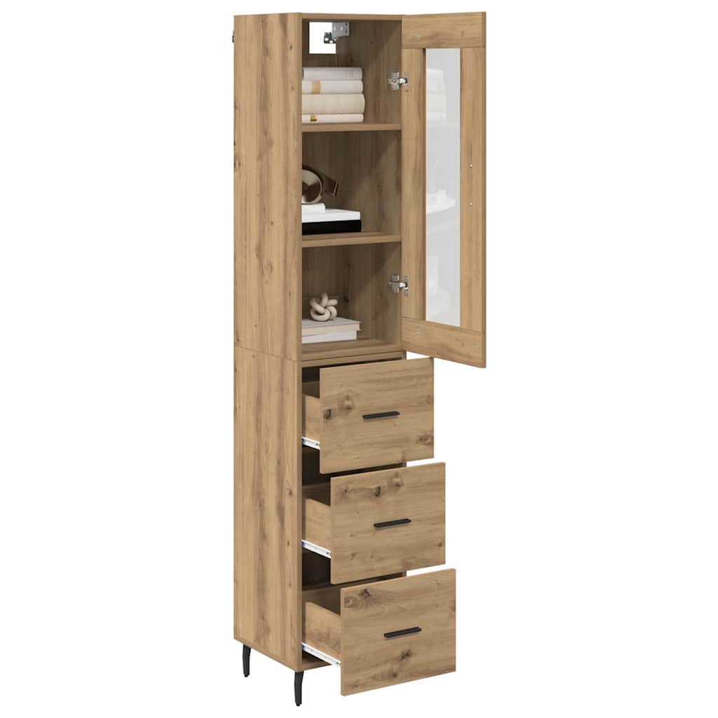 Highboard Umjetnički hrast 34,5 x 34 x 180 cm Konstruirano drvo