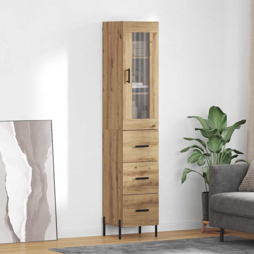 Highboard Umjetnički hrast 34,5 x 34 x 180 cm Konstruirano drvo
