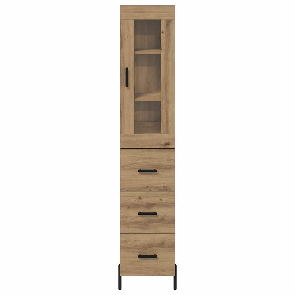 Highboard Umjetnički hrast 34,5 x 34 x 180 cm Konstruirano drvo