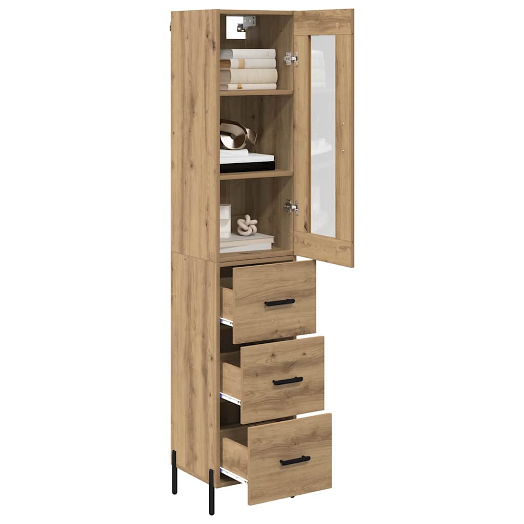 Highboard Umjetnički hrast 34,5 x 34 x 180 cm Konstruirano drvo
