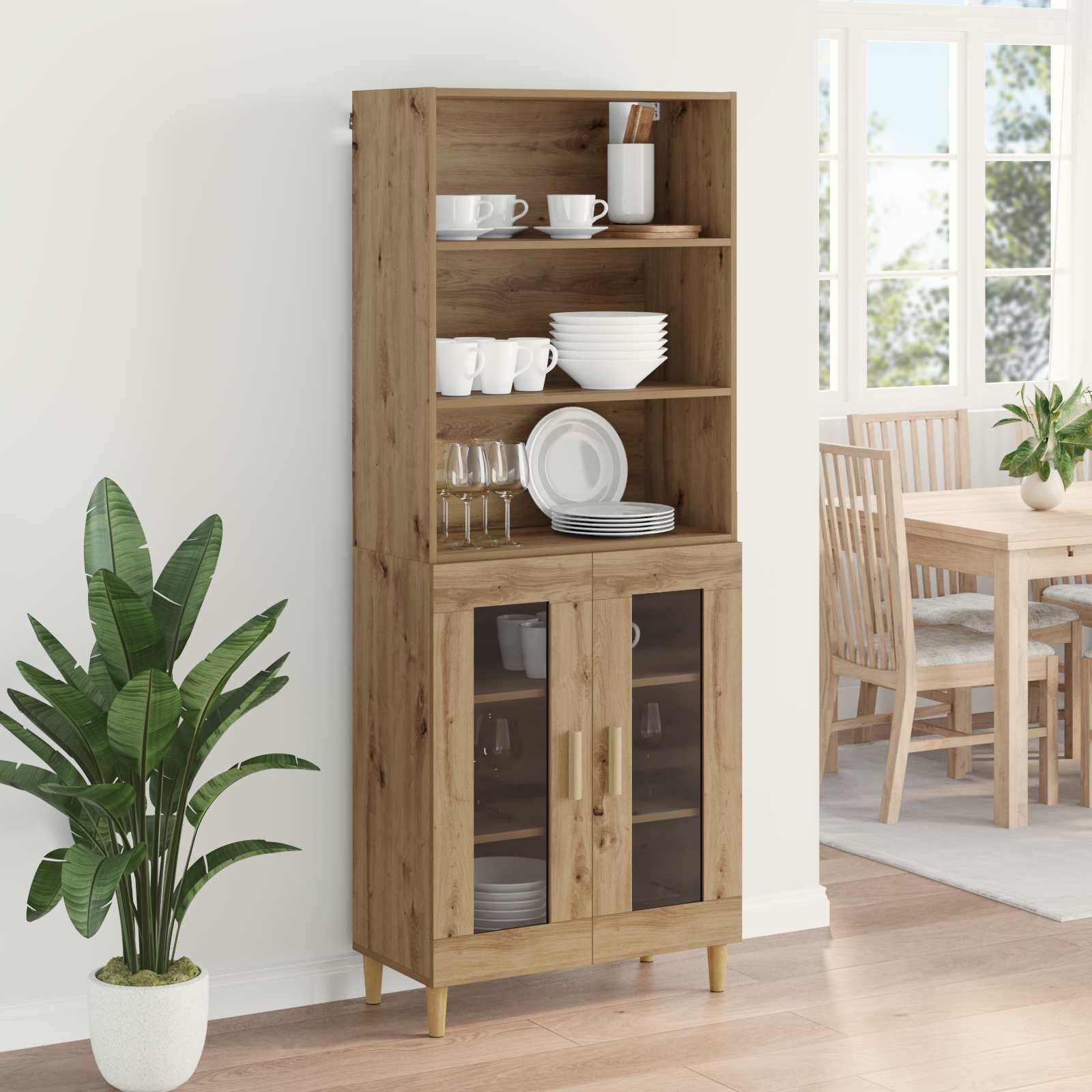 Highboard Umjetnički hrast 69,5 x 32,5 x 180 cm