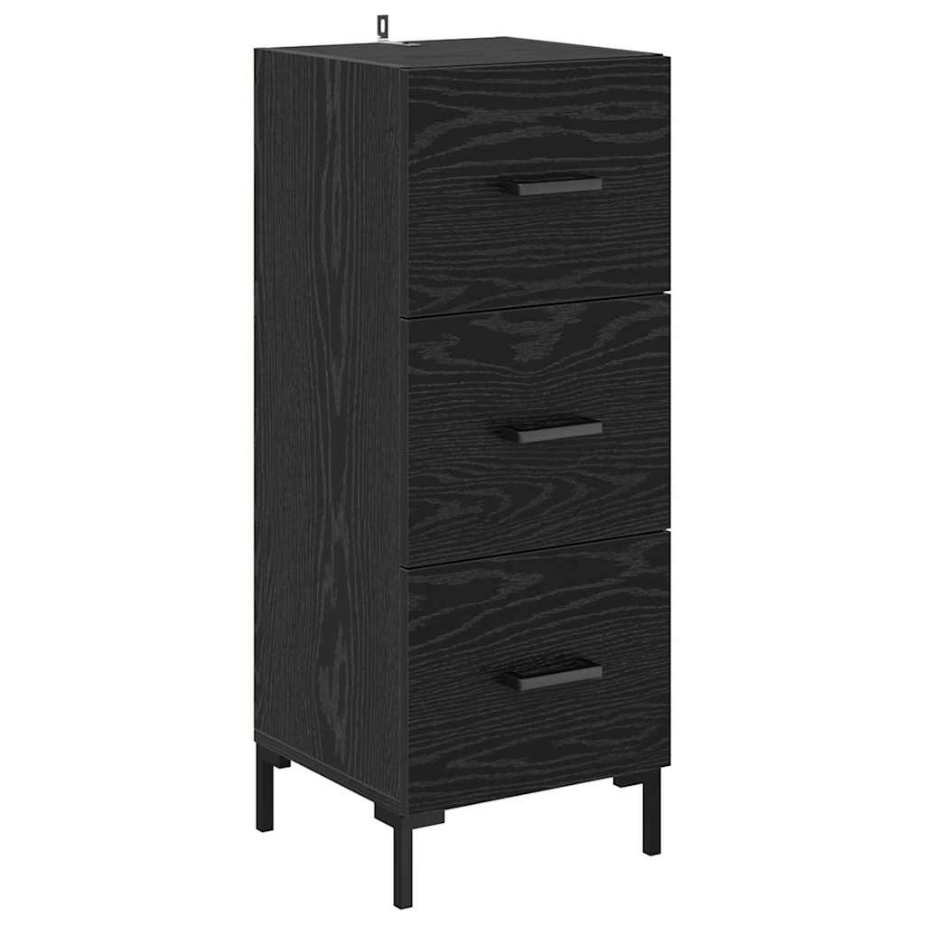 Highboard Crni hrast 34,5 x 34 x 180 cm Konstruirano drvo