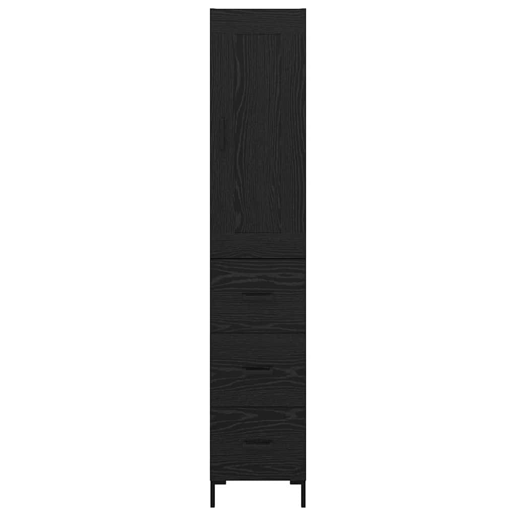 Highboard Crni hrast 34,5 x 34 x 180 cm Konstruirano drvo