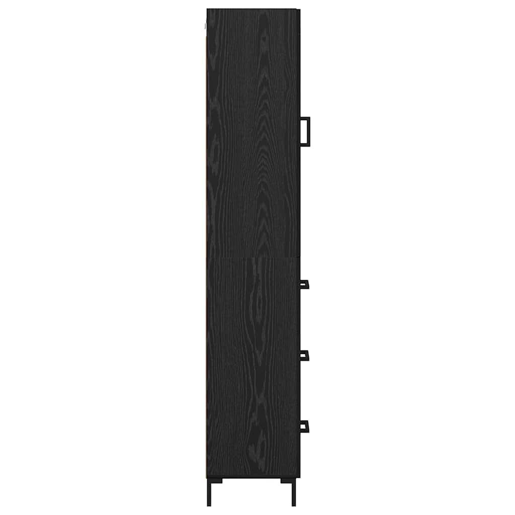 Highboard Crni hrast 34,5 x 34 x 180 cm Konstruirano drvo