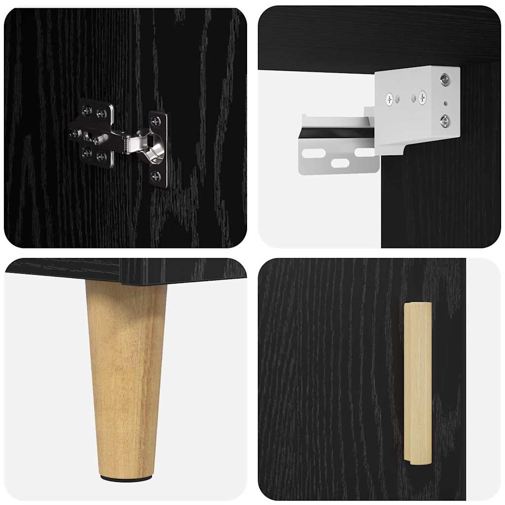 Highboard Crni hrast 69,5 x 32,5 x 180 cm Konstruirano drvo