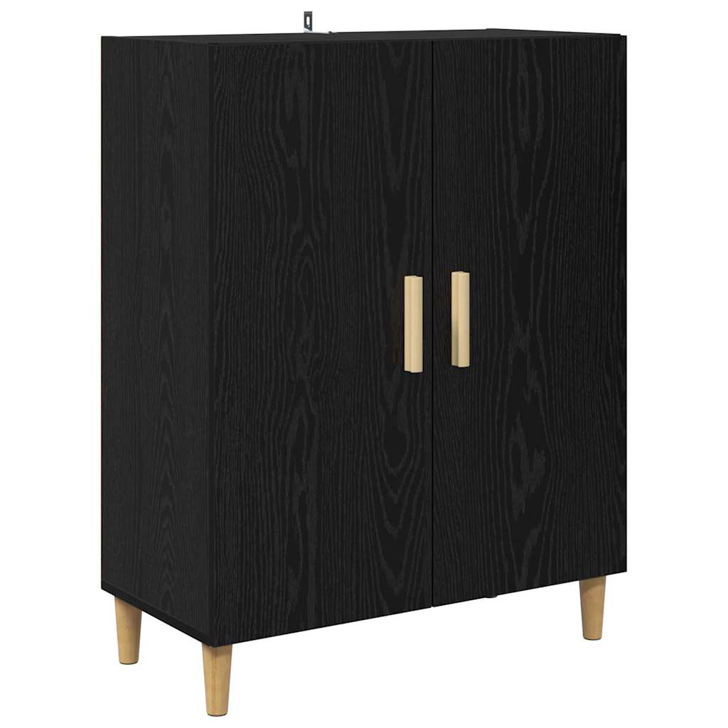Highboard Crni hrast 69,5 x 32,5 x 180 cm Konstruirano drvo