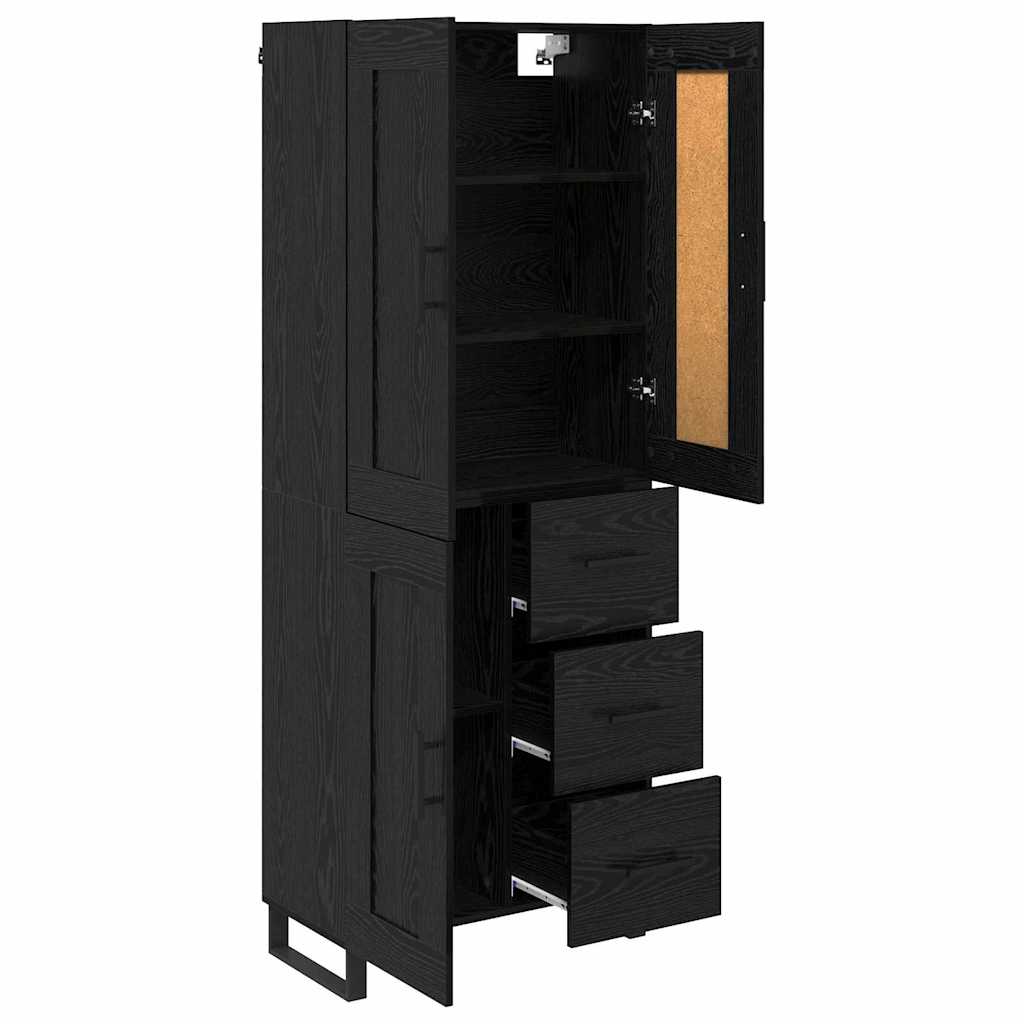 Highboard Crni hrast 69,5 x 34 x 180 cm Konstruirano drvo