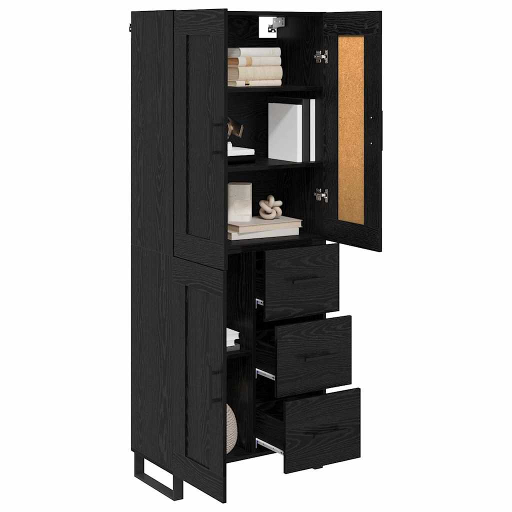 Highboard Crni hrast 69,5 x 34 x 180 cm Konstruirano drvo