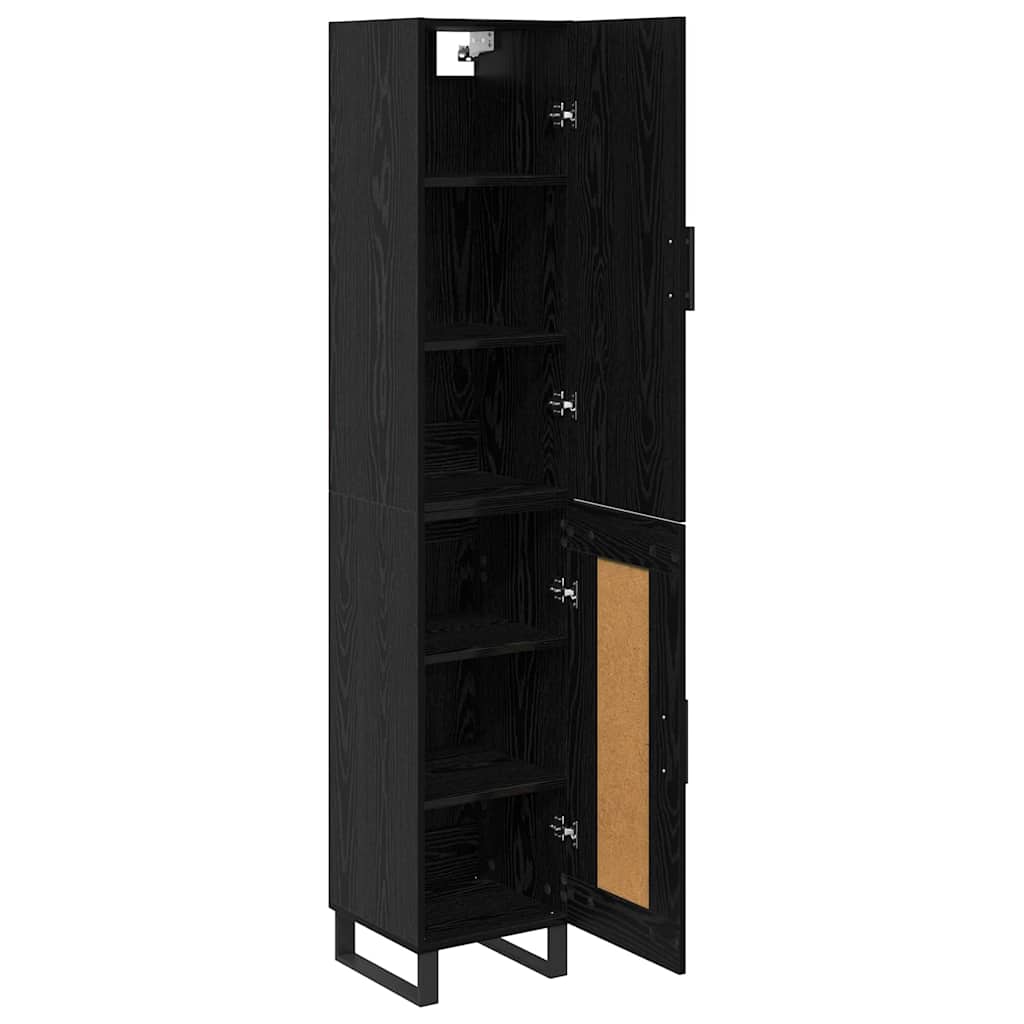 Highboard Crni hrast 34,5 x 34 x 180 cm Konstruirano drvo