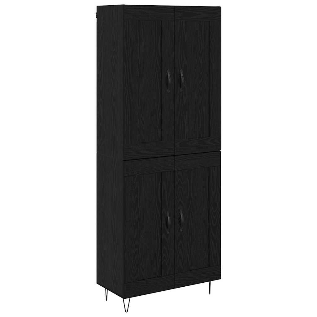 Highboard Crni hrast 69,5 x 34 x 180 cm Konstruirano drvo