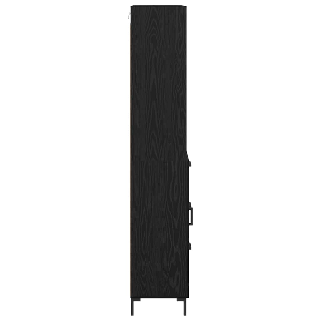 Highboard Crni hrast 69,5 x 34 x 180 cm Konstruirano drvo