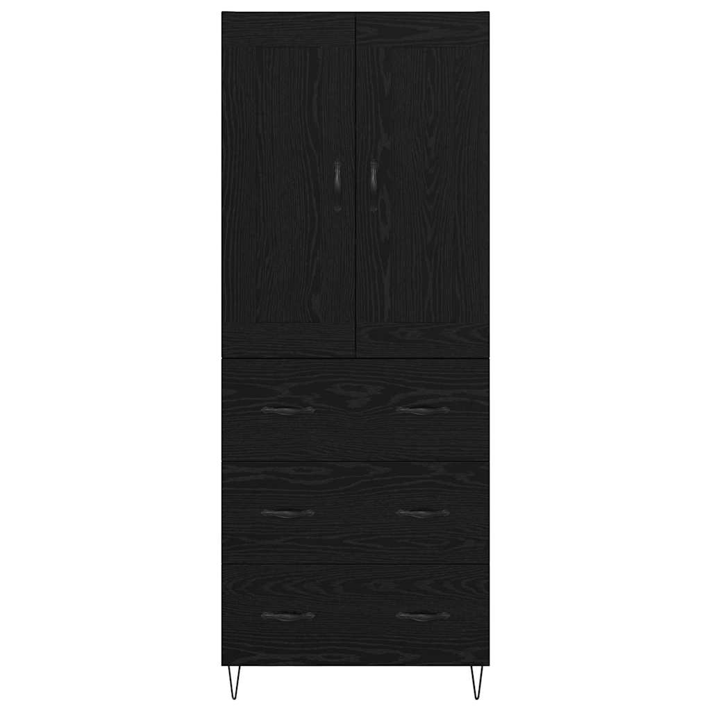 Highboard Crni hrast 69,5 x 34 x 180 cm Konstruirano drvo