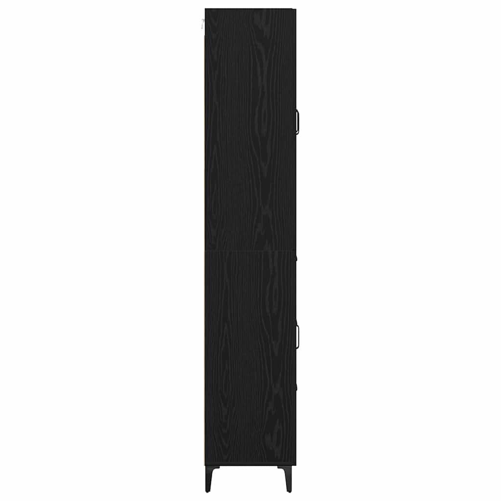 Highboard Zidne Crni hrast 69,5 x 34 x 180 cm Konstruirano drvo