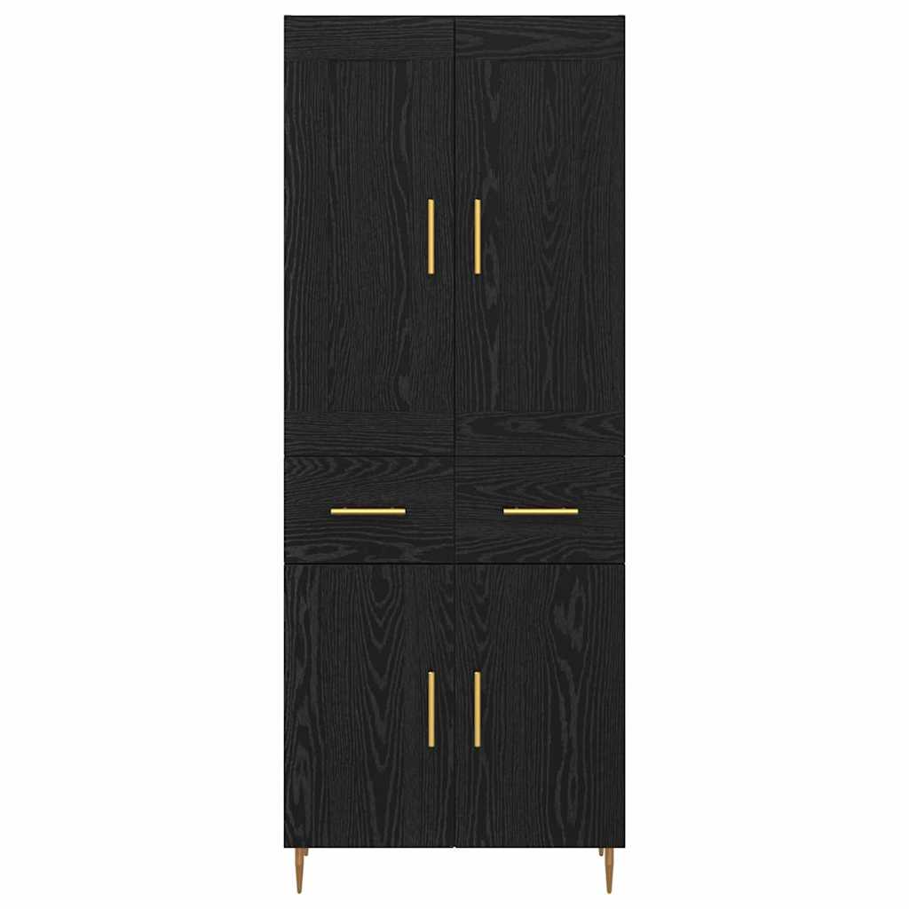 Highboard Crni hrast 69,5 x 34 x 180 cm Konstruirano drvo