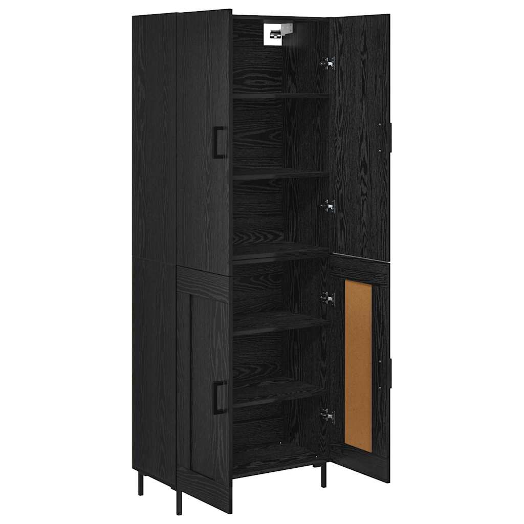 Highboard Zidne Crni hrast 69,5 x 34 x 180 cm Konstruirano drvo