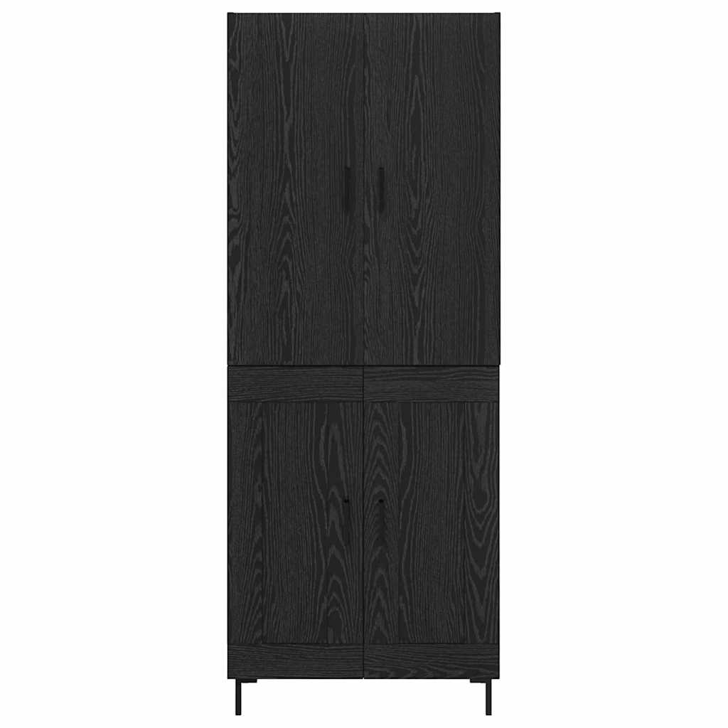 Highboard Zidne Crni hrast 69,5 x 34 x 180 cm Konstruirano drvo