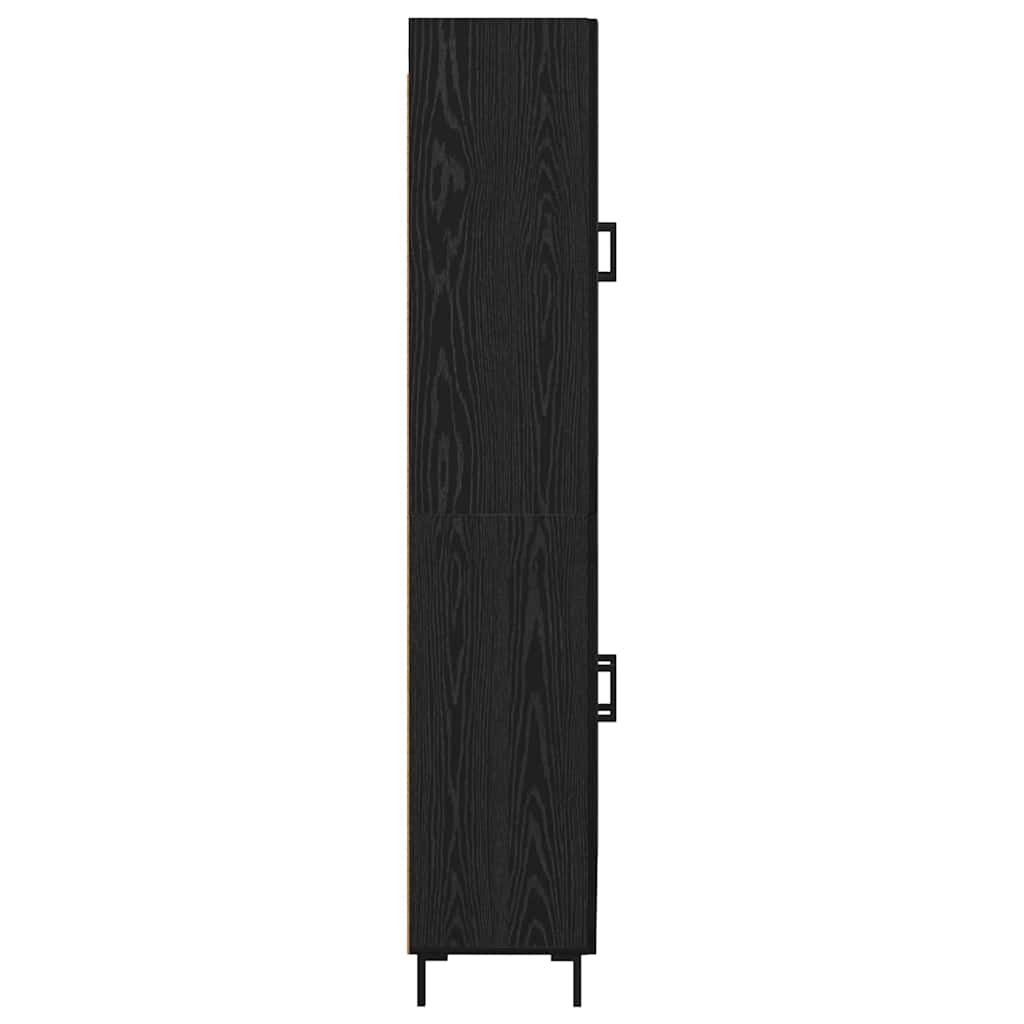 Highboard Zidne Crni hrast 69,5 x 34 x 180 cm Konstruirano drvo
