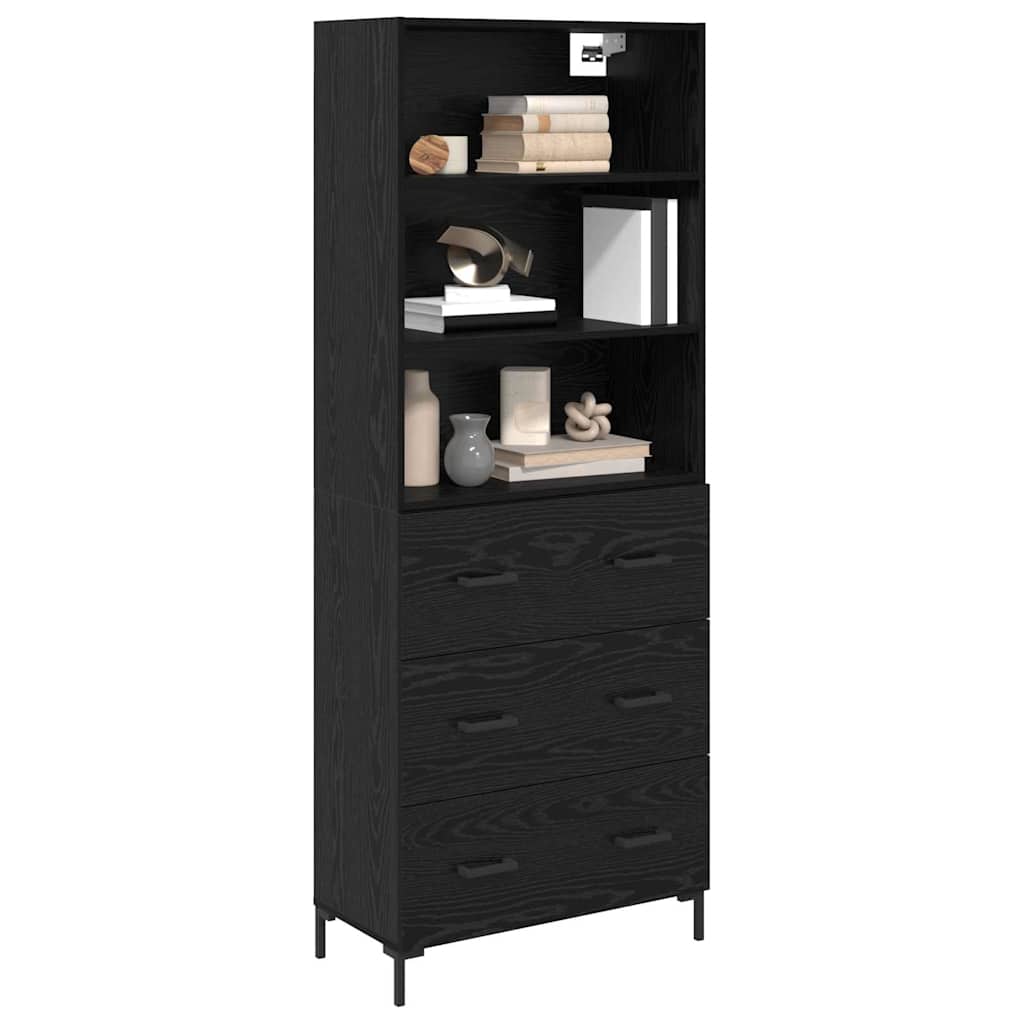 Highboard Crni hrast 69,5 x 34 x 180 cm Konstruirano drvo