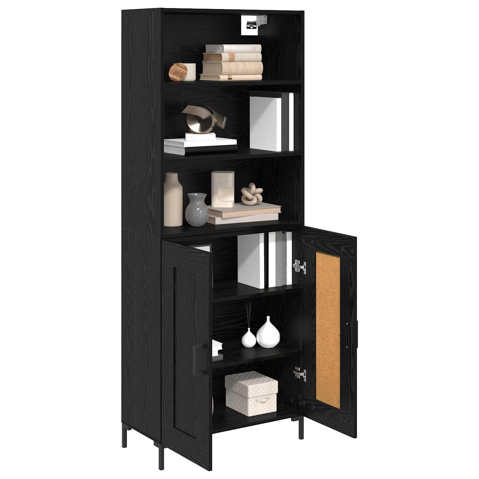 Highboard Crni hrast 69,5 x 34 x 180 cm Konstruirano drvo