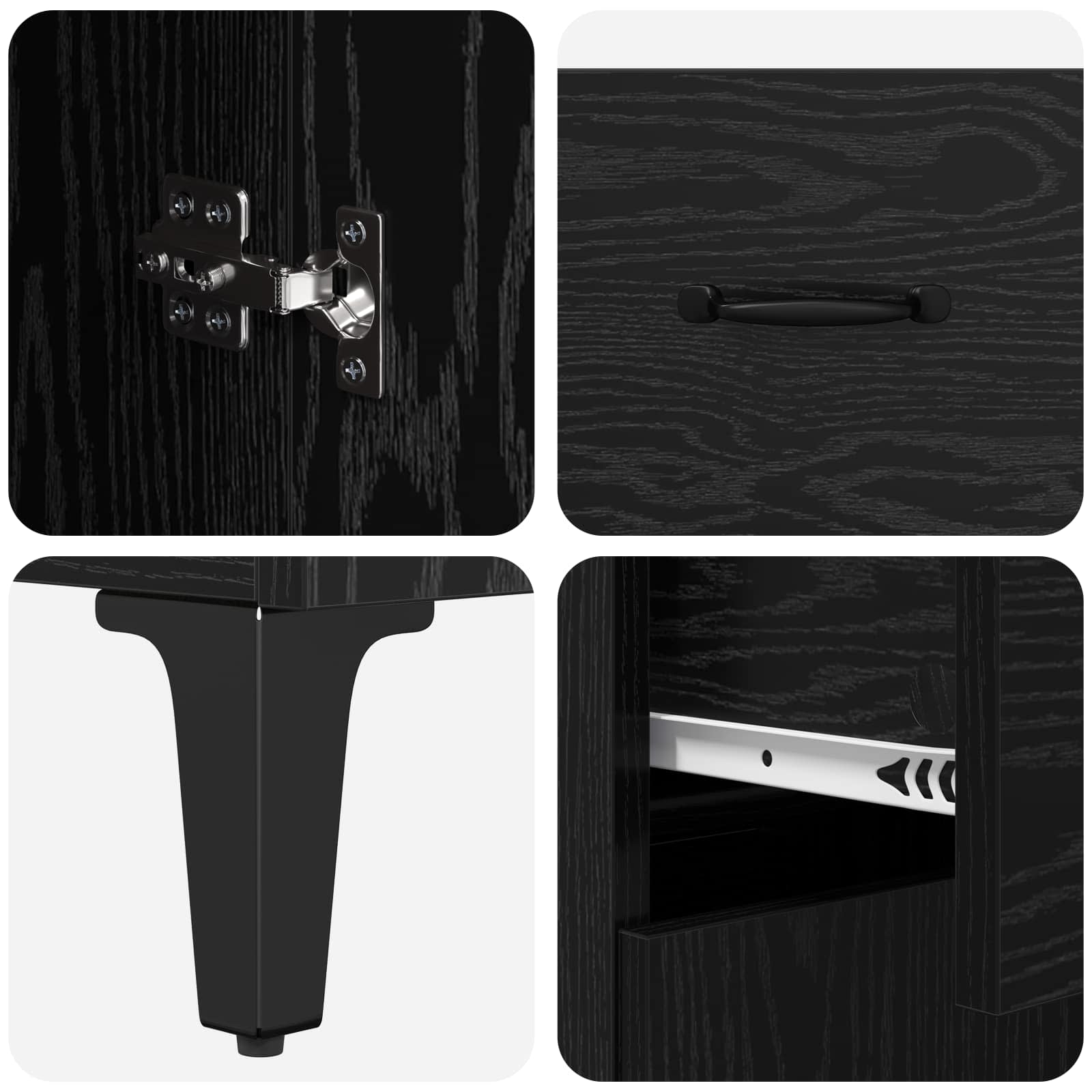 Highboard Crni hrast 69,5 x 34 x 180 cm Konstruirano drvo