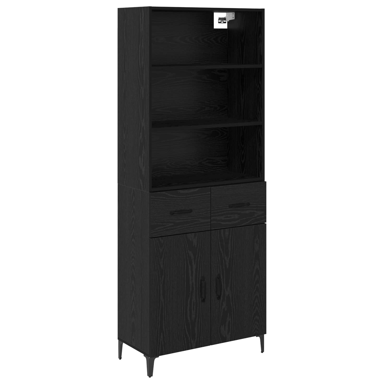 Highboard Crni hrast 69,5 x 34 x 180 cm Konstruirano drvo