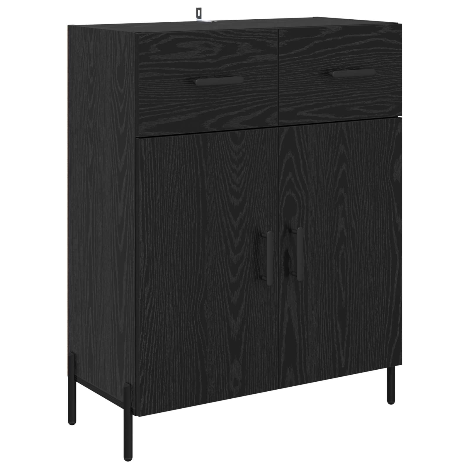 Highboard Crni hrast 69,5 x 34 x 180 cm Konstruirano drvo