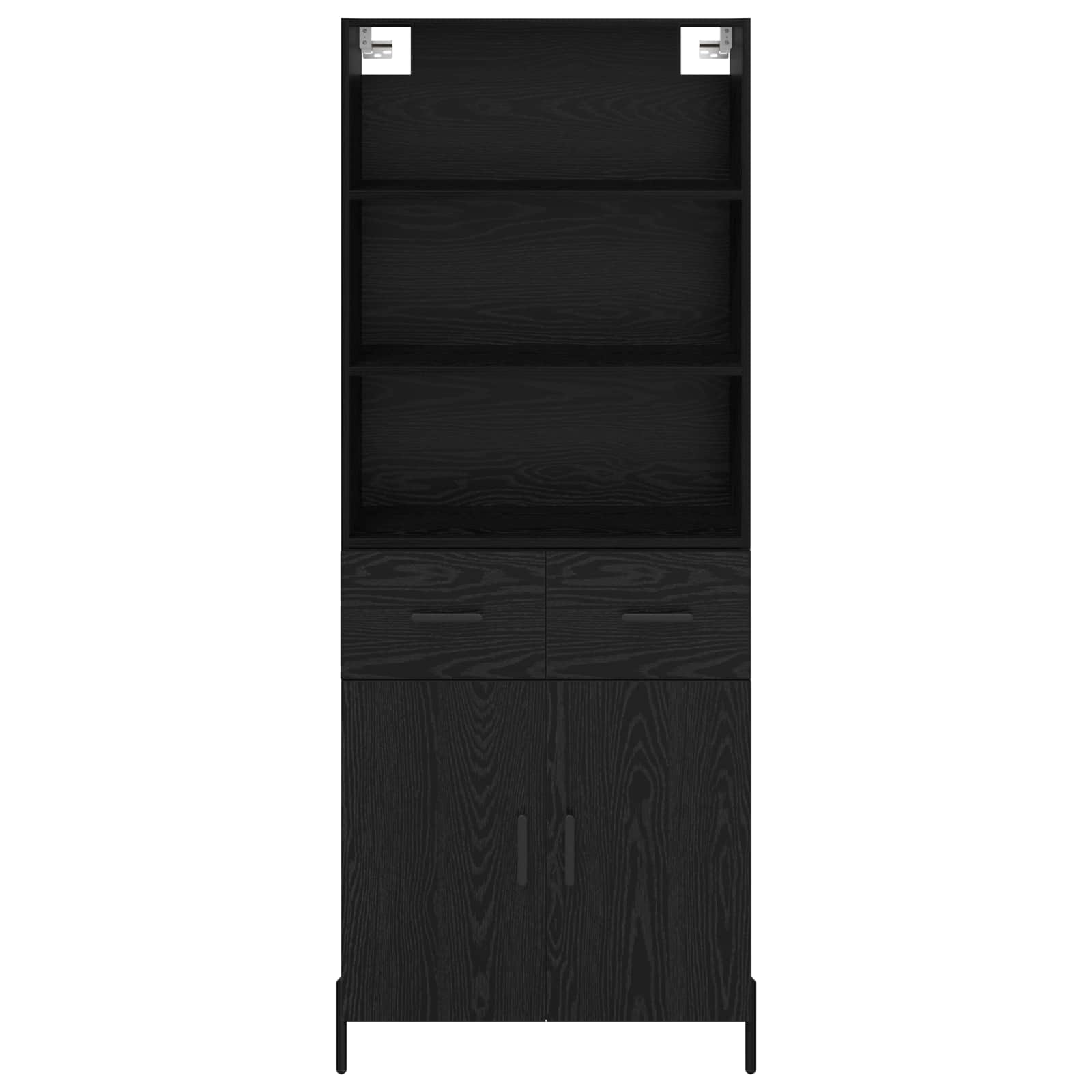 Highboard Crni hrast 69,5 x 34 x 180 cm Konstruirano drvo