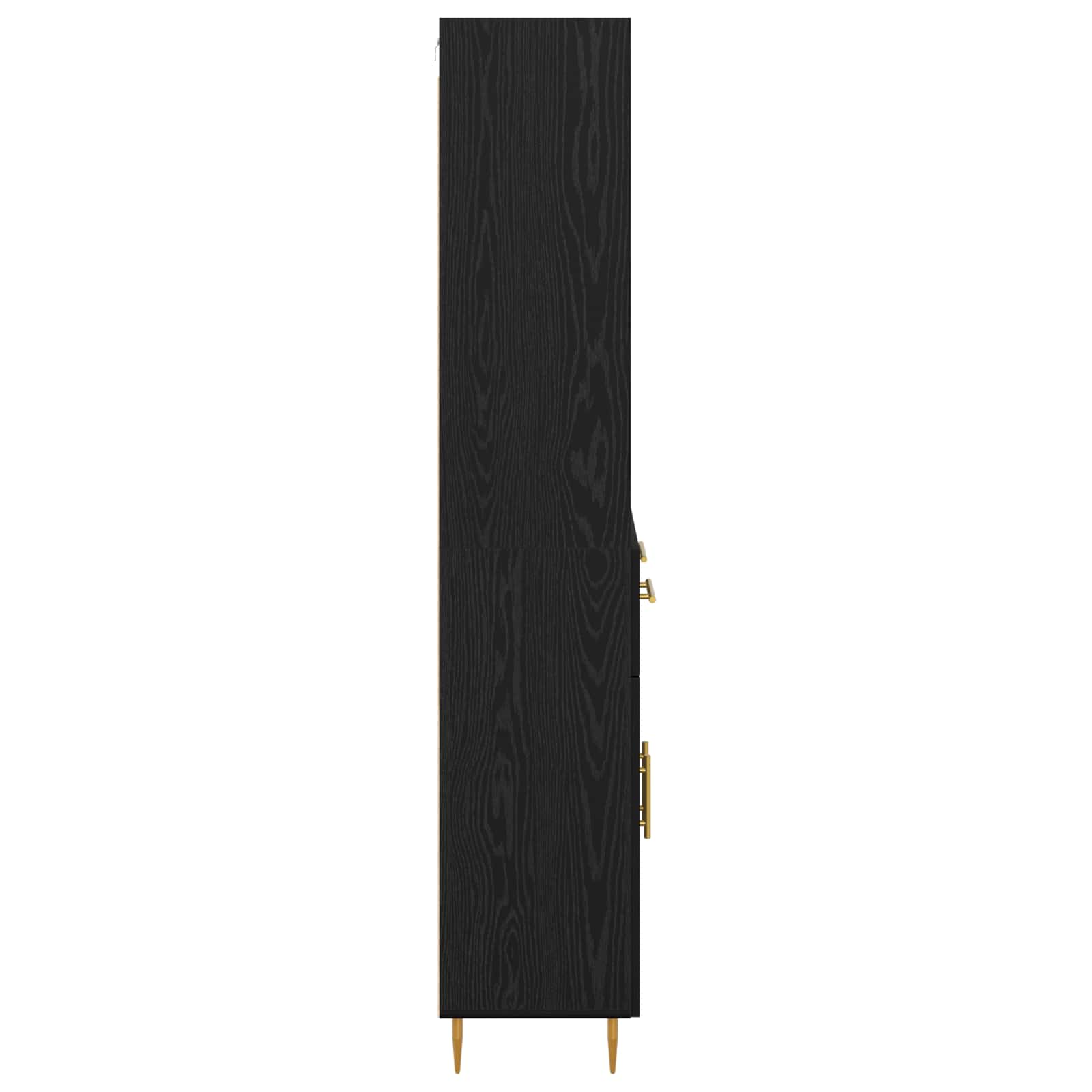 Highboard Crni hrast 69,5 x 34 x 180 cm Konstruirano drvo