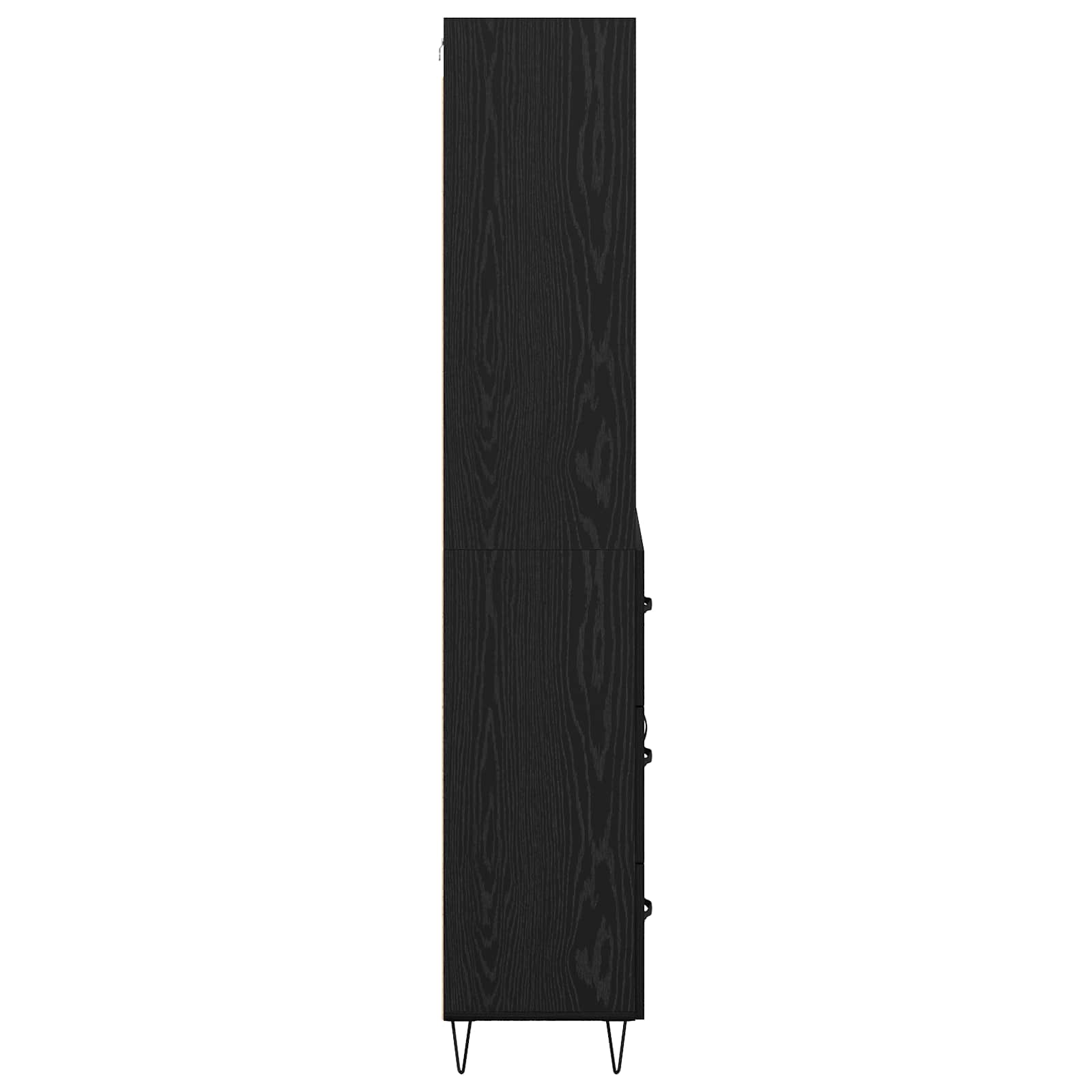 Highboard s ladicama 2 pcs Crni hrast Konstruirano drvo