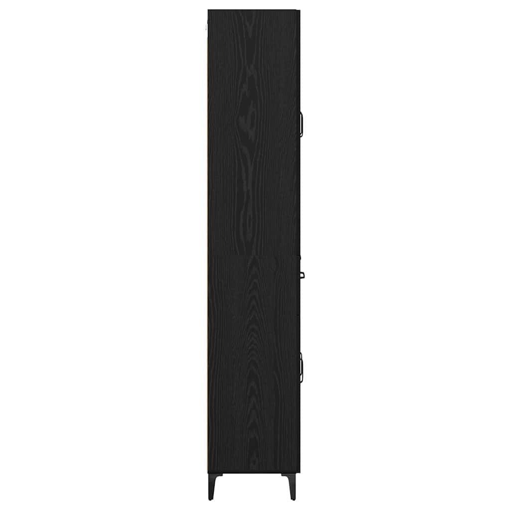 Highboard Zidne Crni hrast 69,5 x 34 x 180 cm Konstruirano drvo