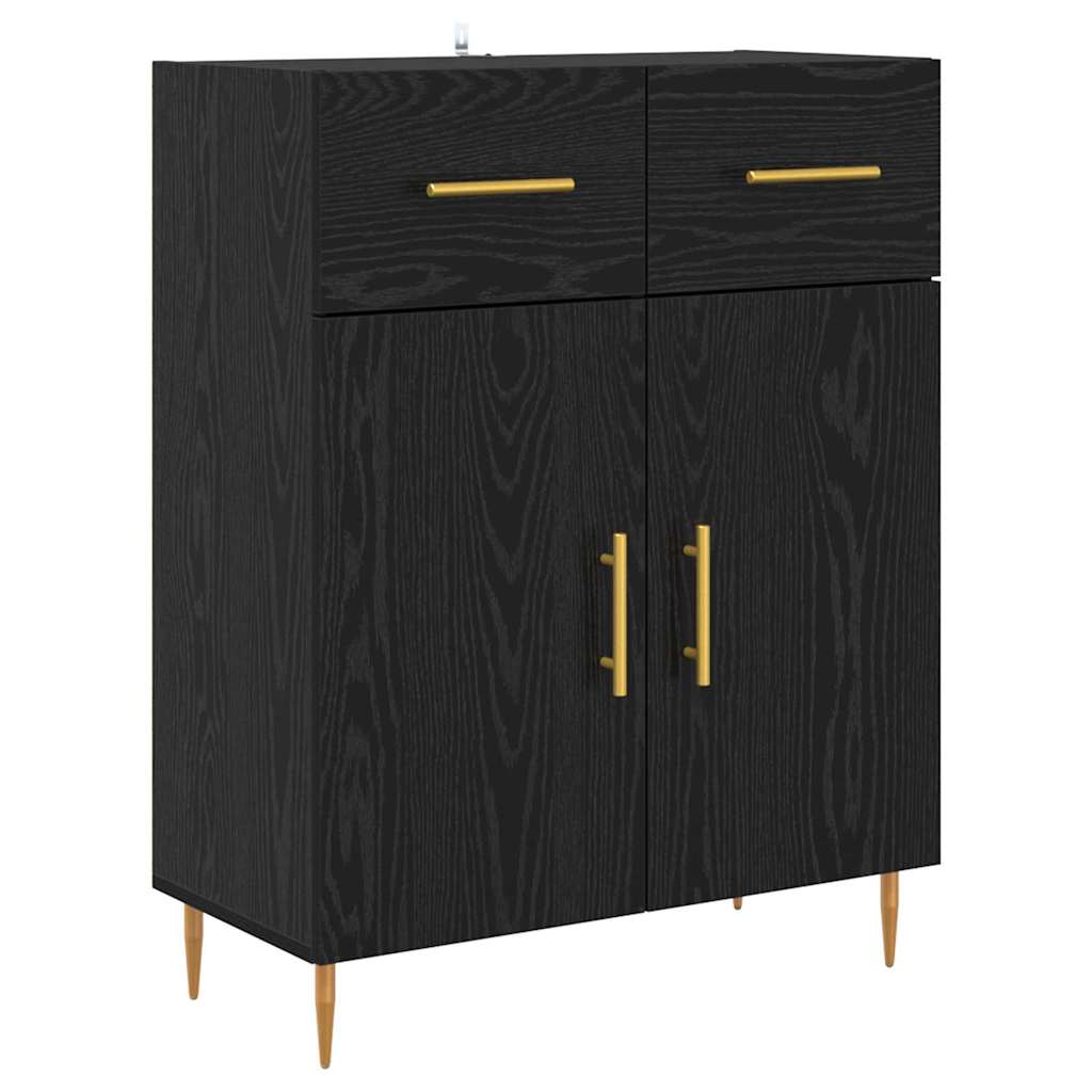 Highboard Zidne Crni hrast 69,5 x 34 x 180 cm Konstruirano drvo
