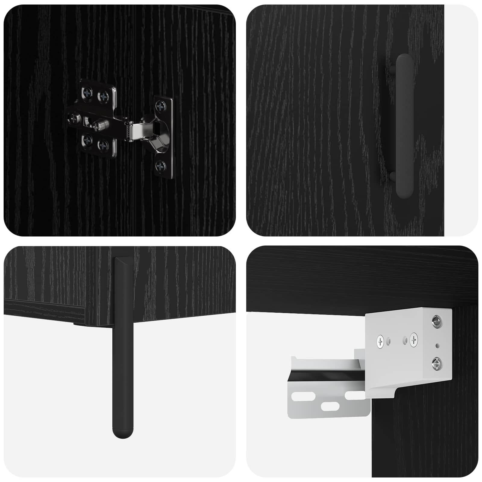Highboard Zidne Crni hrast 69,5 x 34 x 180 cm Konstruirano drvo