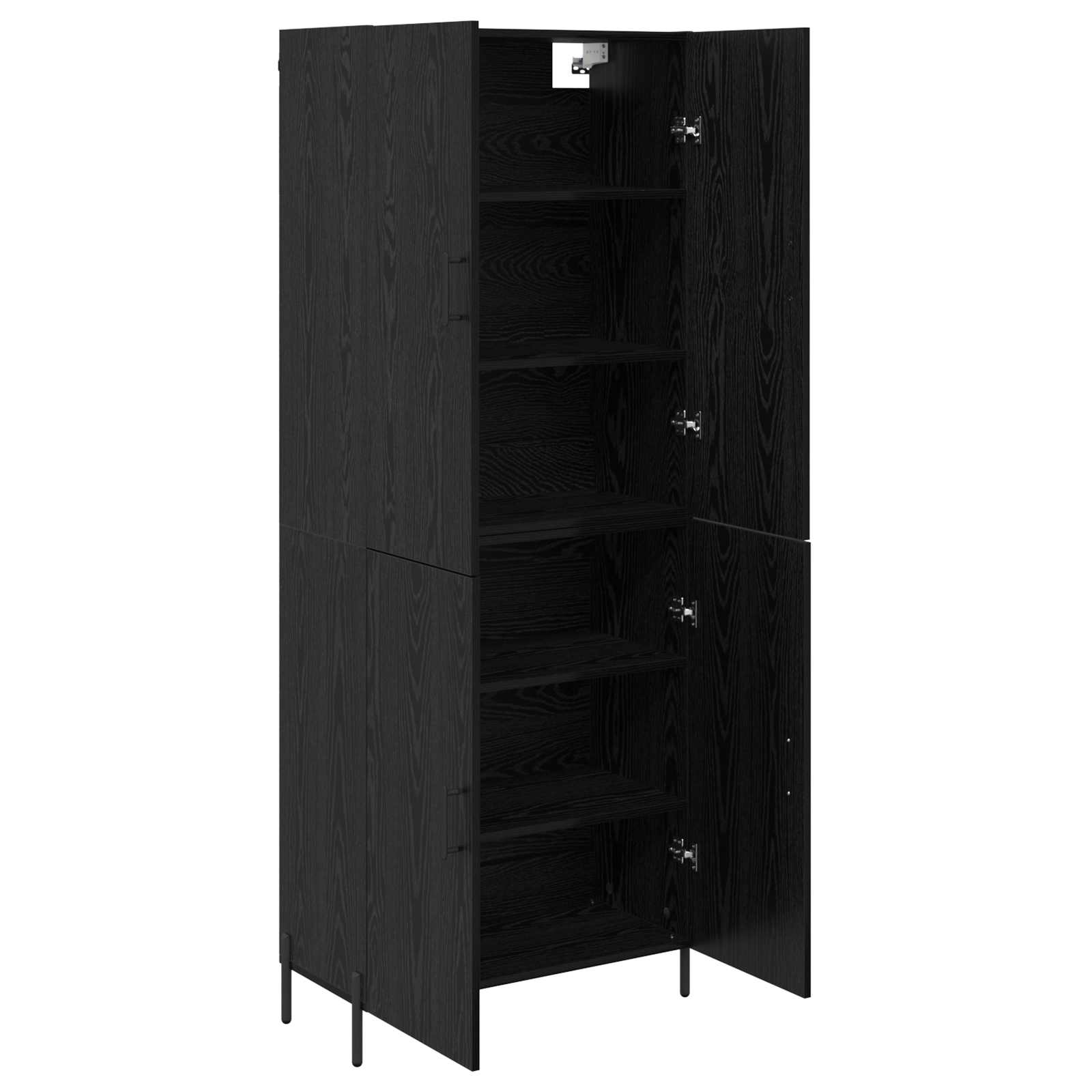 Highboard Zidne Crni hrast 69,5 x 34 x 180 cm Konstruirano drvo