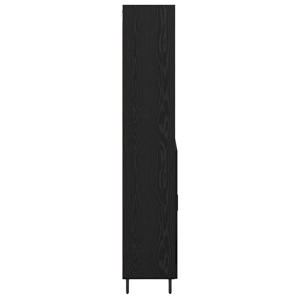 Highboard s ladicama Crni hrast 69,5 x 34 x 180 cm