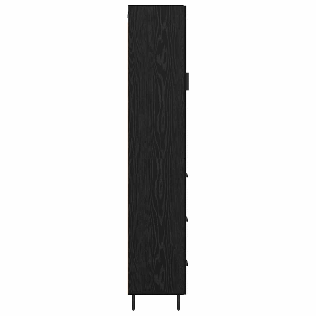 Highboard Crni hrast 34,5 x 34 x 180 cm Konstruirano drvo
