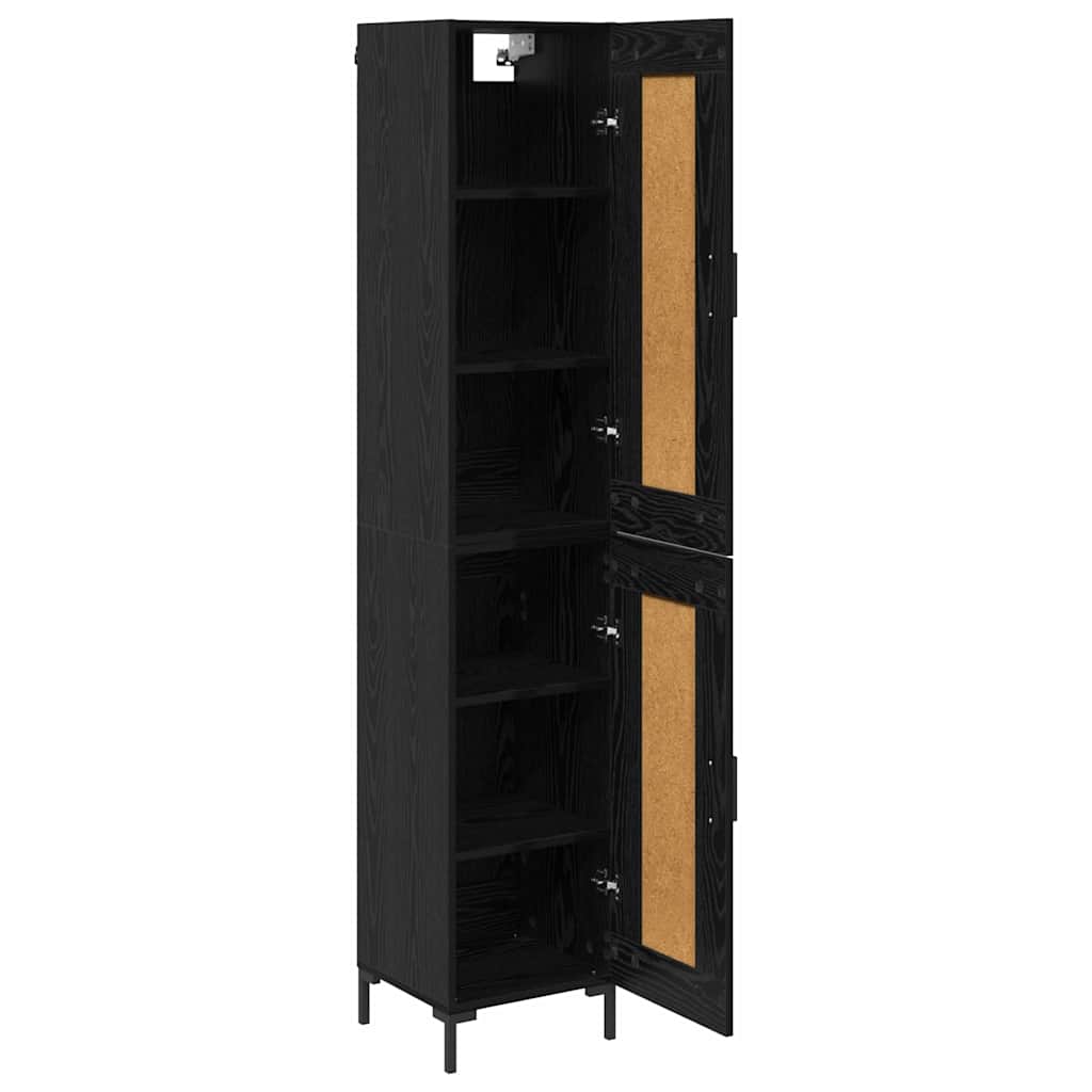 Highboard Crni hrast 34,5 x 34 x 180 cm Konstruirano drvo
